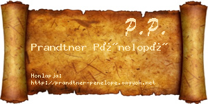 Prandtner Pénelopé névjegykártya